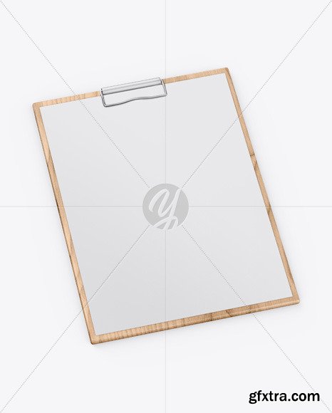 Wooden Clipboard W/ A4 Paper Mockup 56049