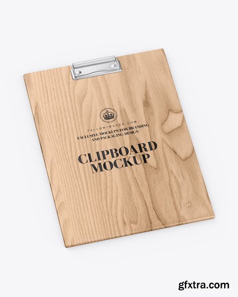 Wooden Clipboard W/ A4 Paper Mockup 56049