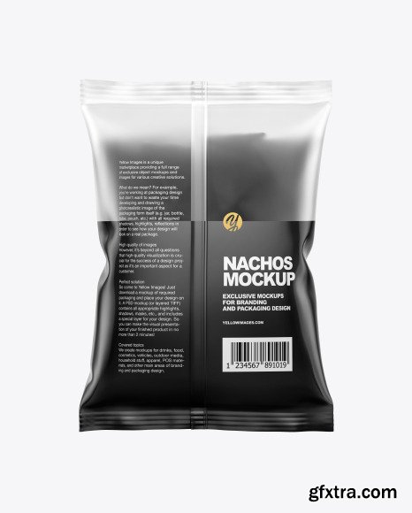 Frosted Bag With Black Nachos Mockup 55941