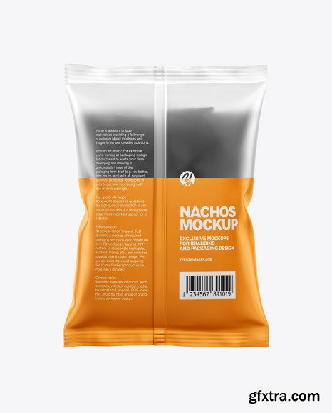 Frosted Bag With Black Nachos Mockup 55941