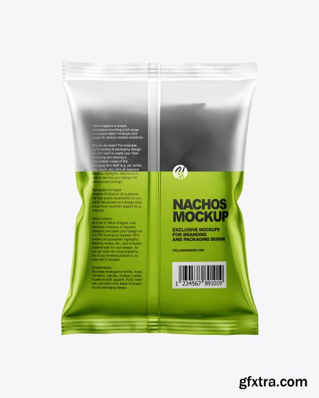 Frosted Bag With Black Nachos Mockup 55941