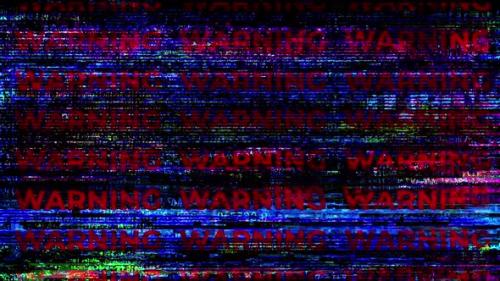 Videohive - Warning Glitch Screen - 35273089 - 35273089