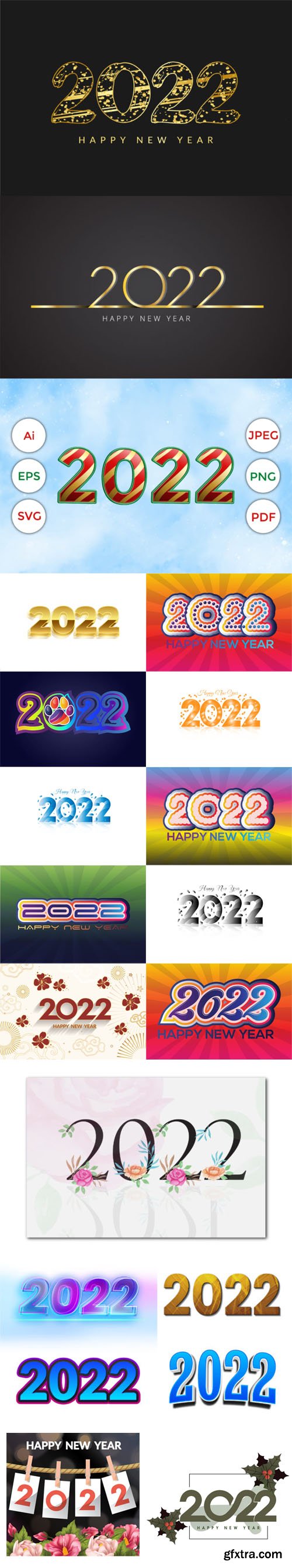 10+ Creative 2022 Text Vector Templates Vol.3