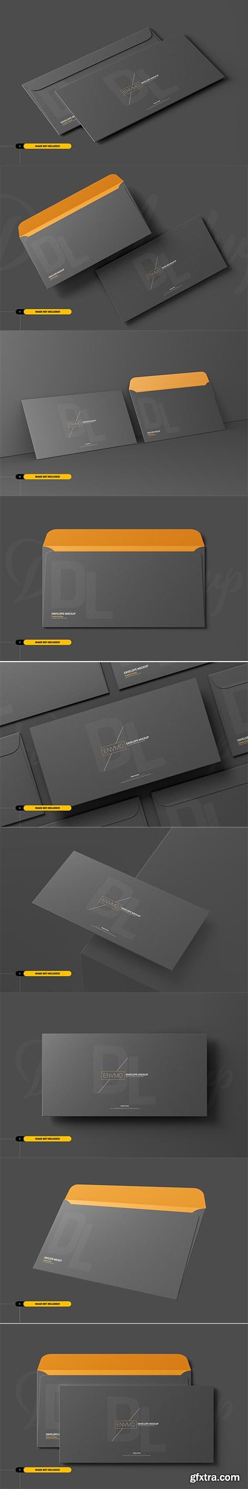 Dl envelope mockup