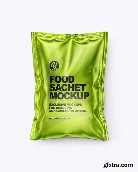 Metallic Food Sachet Mockup 56212