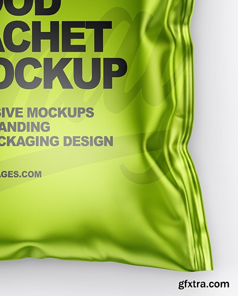 Metallic Food Sachet Mockup 56212