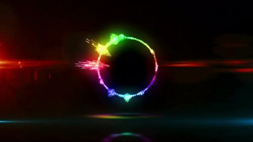 Videohive - Audio spectrum music neon sign abstract loopable concept - 35320818 - 35320818