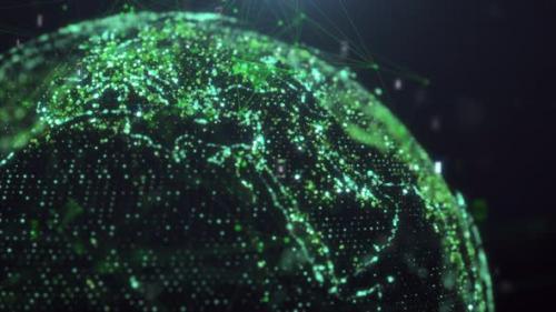 Videohive - Abstract Digital Network Earth Close - 35249426 - 35249426