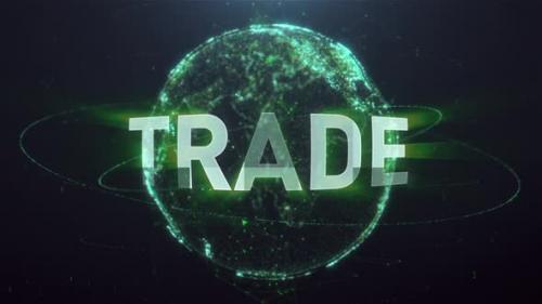 Videohive - Digital Network Earth Hud Trade - 35249428 - 35249428