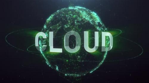 Videohive - Digital Network Earth Hud Cloud - 35249434 - 35249434