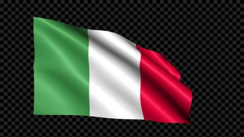 Videohive - Italy Flag Blowing In The Wind - 35269627 - 35269627