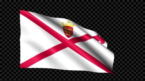 Videohive - Jersey Flag Blowing In The Wind - 35269635 - 35269635