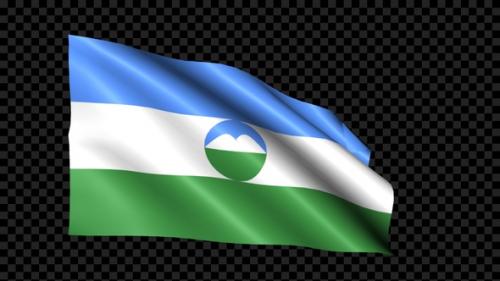 Videohive - Kabardino Balkaria Flag Blowing In The Wind - 35269641 - 35269641