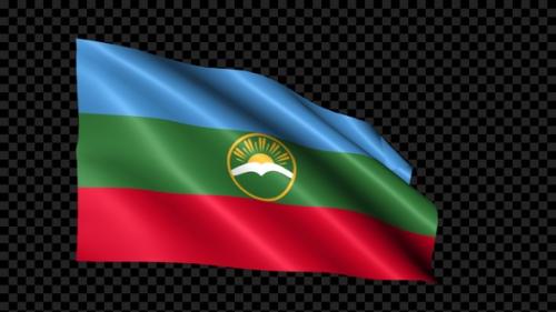 Videohive - Karachay Cherkessia Flag Blowing In The Wind - 35269642 - 35269642