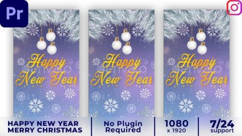 Videohive - Merry Christmas Intro | Happy New Year Intro | Instagram stories | MOGRT - 35376863 - 35376863