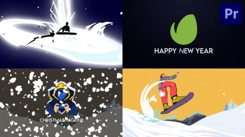 Videohive - Snowboard Logo Pack | Premiere Pro MOGRT - 35379856 - 35379856