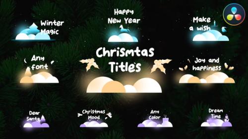 Videohive - Christmas Titles for DaVinci Resolve - 35385941 - 35385941