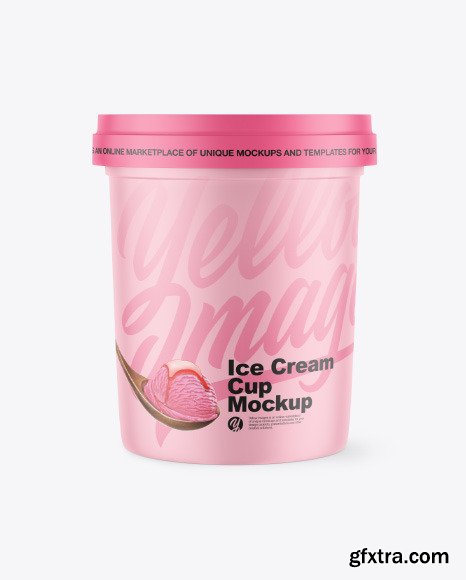 Matte Ice Cream Cup Mockup 88388