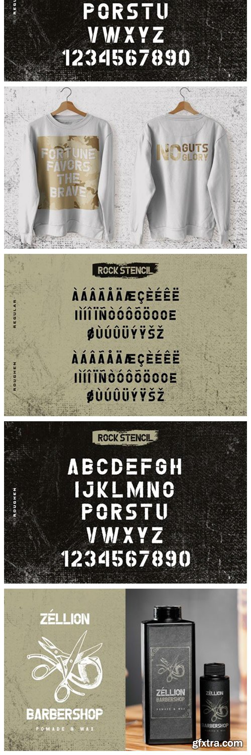 Rock Stencil Font