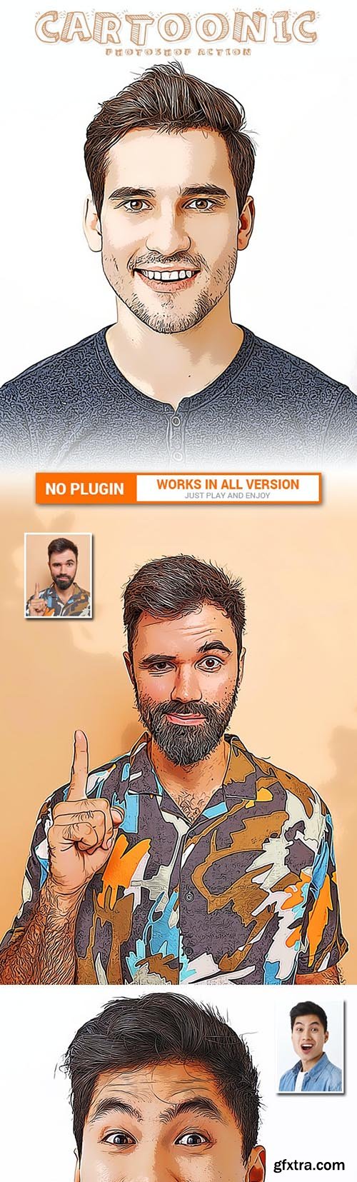 GraphicRiver - Cartoonic Photoshop Action 34485218