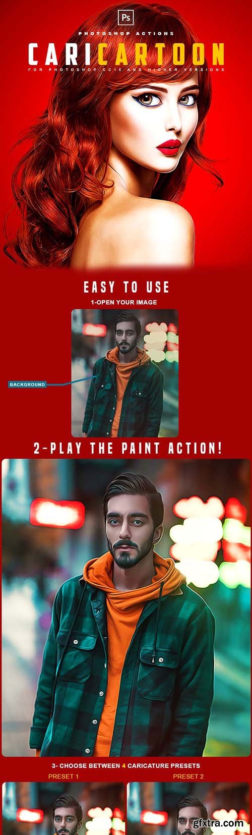 GraphicRiver - Caricartoon - Photoshop Actions 34488088