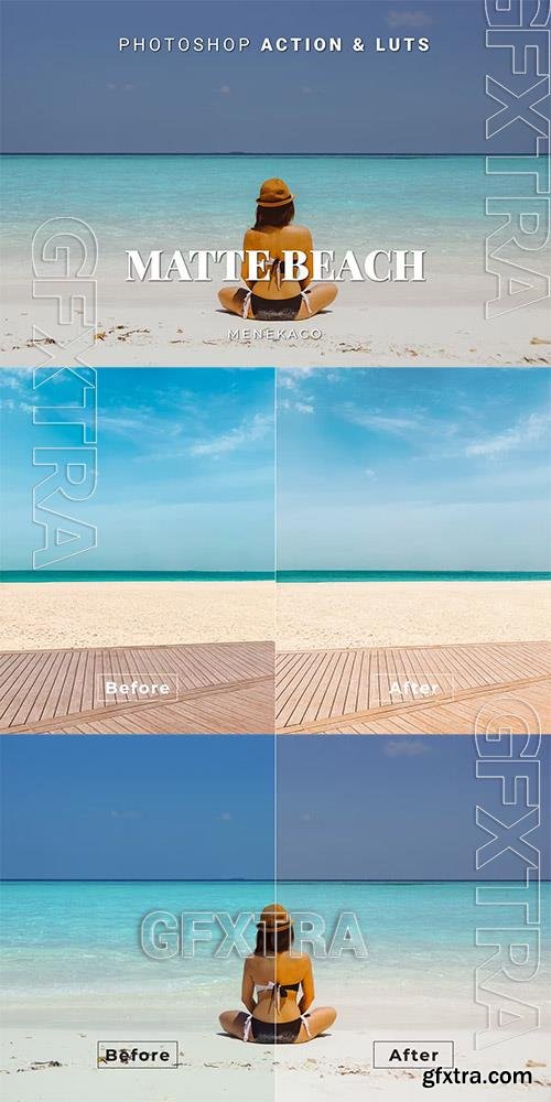 Matte Beach Photoshop Action & LUTs NYZ3YM8