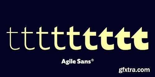 Agile Sans Font Family -18 Fonts