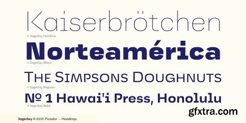 Jagerlay Font Family - 18 Fonts