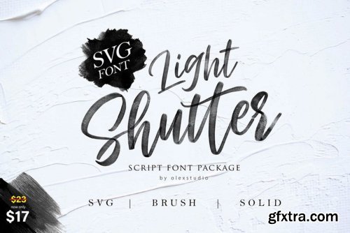 Light Shutter Font Family - 3 Fonts