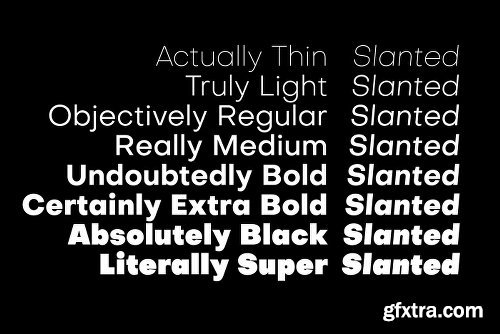 Objectivity Font Family - 16 Fonts