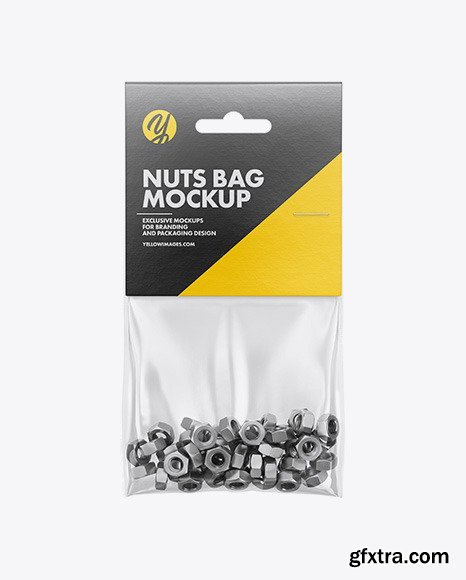 Plastic Bag With Nuts Mockup 47397