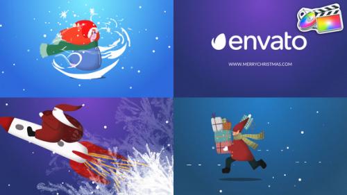 Videohive - Cartoon Christmas Logo Pack for FCPX - 35391821 - 35391821