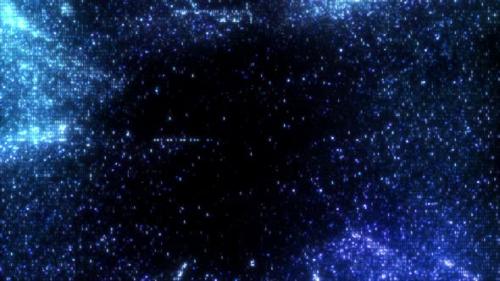 Videohive - Infinite Loop of Abstract Binary Blue Illuminated Glowing Code in Virtual Space - 35314717 - 35314717