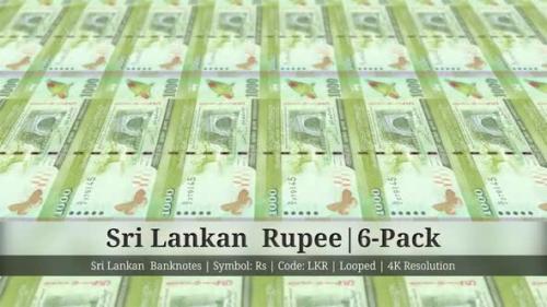 Videohive - Sri Lankan Rupee | Sri Lanka Currency - 6 Pack | 4K Resolution | Looped - 35315155 - 35315155