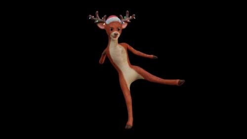 Videohive - Christmas Deer Dancing 02 - 35317696 - 35317696