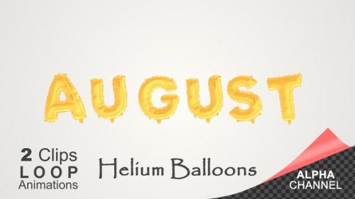 Videohive - August Month Celebration Helium Balloons - 35319885 - 35319885