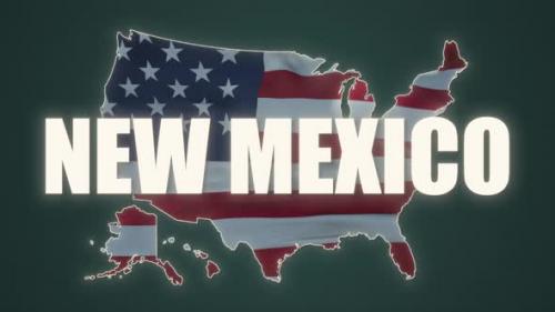 Videohive - United States 2D map. New Mexico map. USA flag for Independence Day. - 35320148 - 35320148