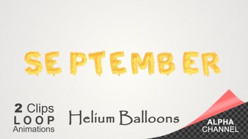 Videohive - September Month Celebration Helium Balloons - 35320225 - 35320225