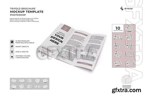 Trifold Brochure Mockup Template Set R6LWNPM