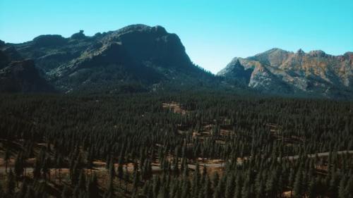 Videohive - Aerial View of Mountain Road and Forest - 35325453 - 35325453