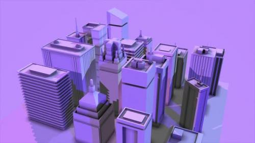 Videohive - Abstract animation of 3d buildings - 35329797 - 35329797