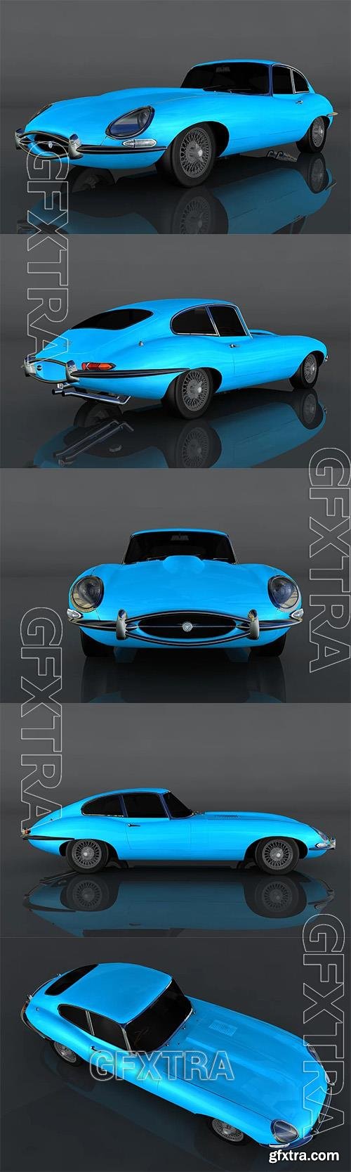 Jaguar E-type 1961 3D Model o93631