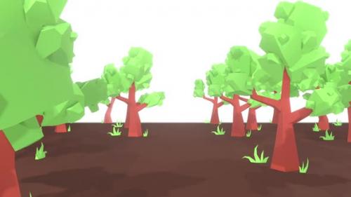 Videohive - Cartoon Tree Landscape 01 Hd - 35312289 - 35312289