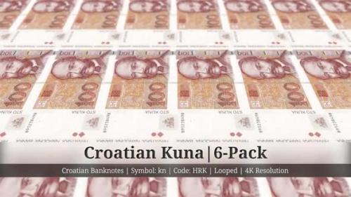 Videohive - Croatian Kuna | Croatia Currency - 6 Pack | 4K Resolution | Looped - 35315153 - 35315153