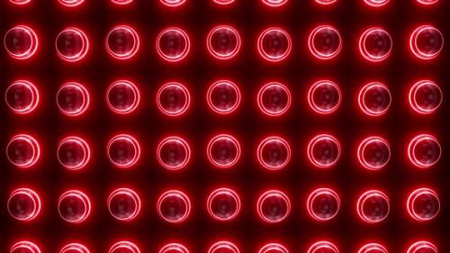 Videohive - 4k Red Flashing Neon Spheres Loops Pack - 35338025 - 35338025