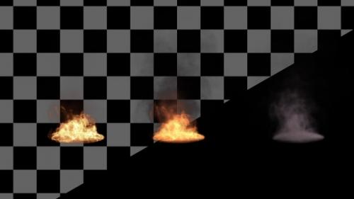 Videohive - Fire and Smoke 3 Clip Loop - 35343975 - 35343975