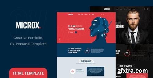 ThemeForest - Microx v1.0 - CV Resume and Personal Portfolio HTML5 Template - 33263430