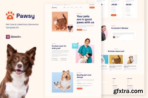 ThemeForest - Pawsy v1.0.0 - Pet Care & Veterinary Elementor Template Kit - 35359577