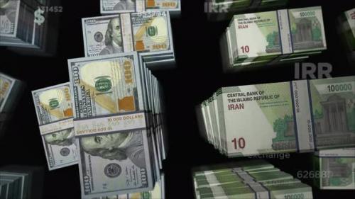 Videohive - US Dollar and Iran Rial money exchange loop - 35344963 - 35344963