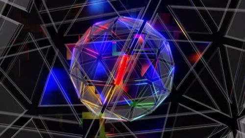 Videohive - VJ Loop Animation of NFT Rotation in a Crystal Ball - 35347937 - 35347937